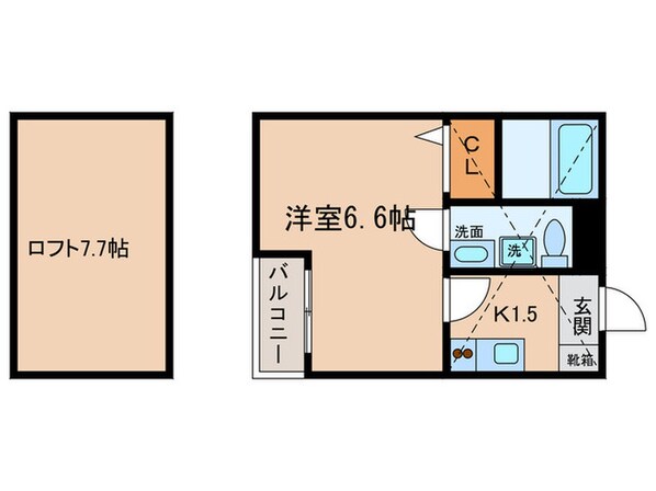 ビル－チェ並木Ａ棟の物件間取画像